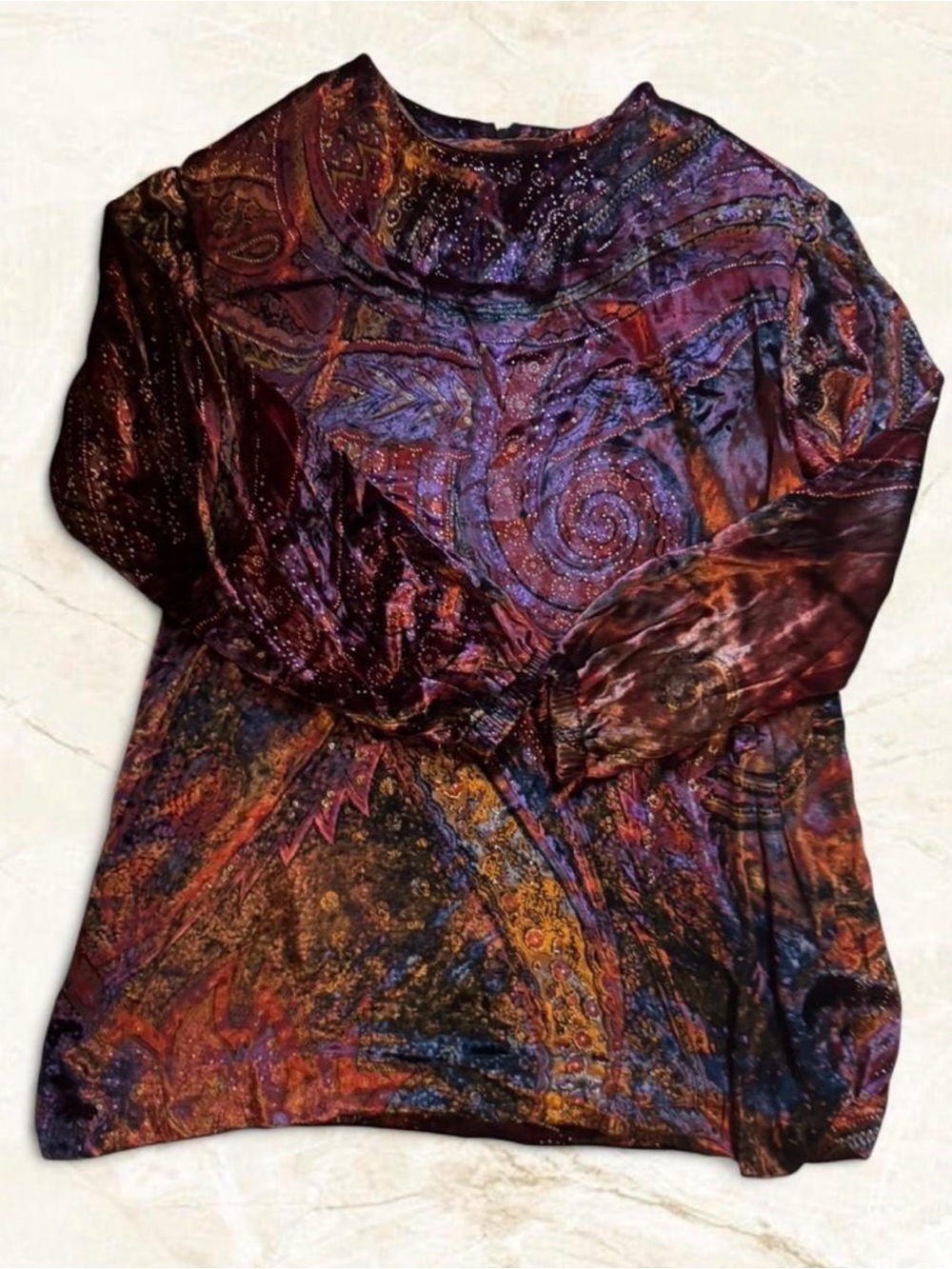 Vintage Yves Saint Laurent Rive Gauche Blouse Elevated Bohemian FR 44